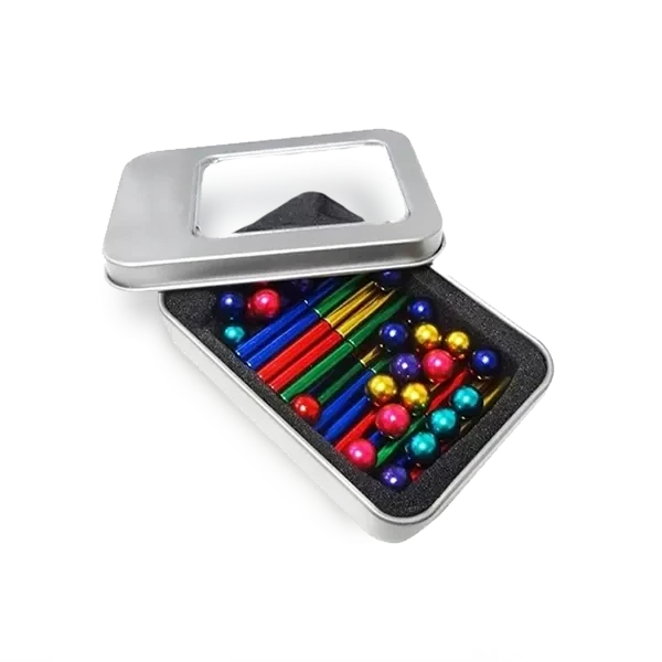 مكعبات البناء المغناطيسية [حجم صغير- ملون]