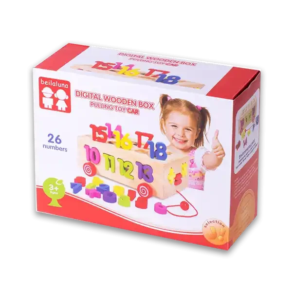 سيارة الأرقام الخشبية